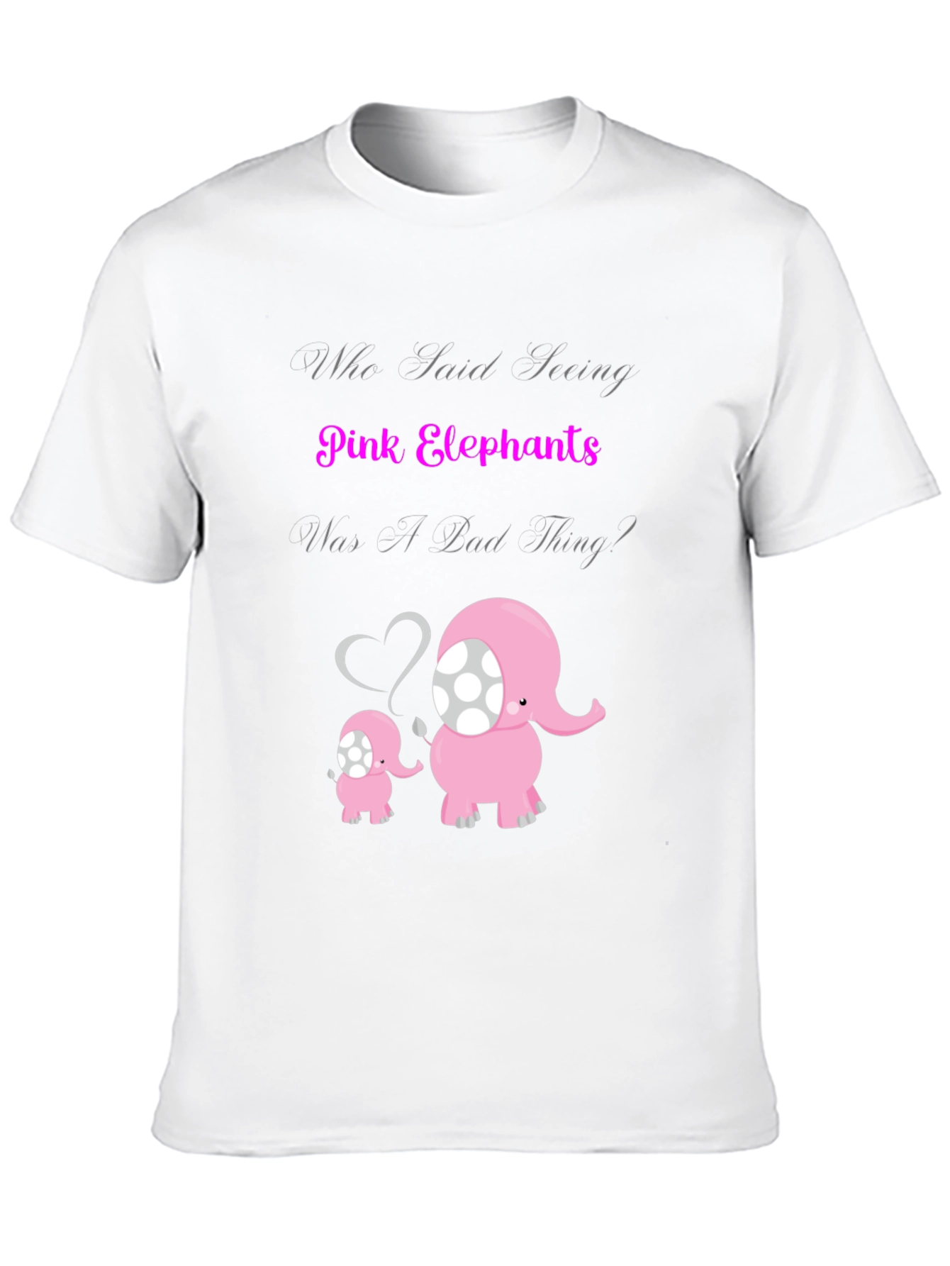 Pink Elephants Graphic T-Shirt