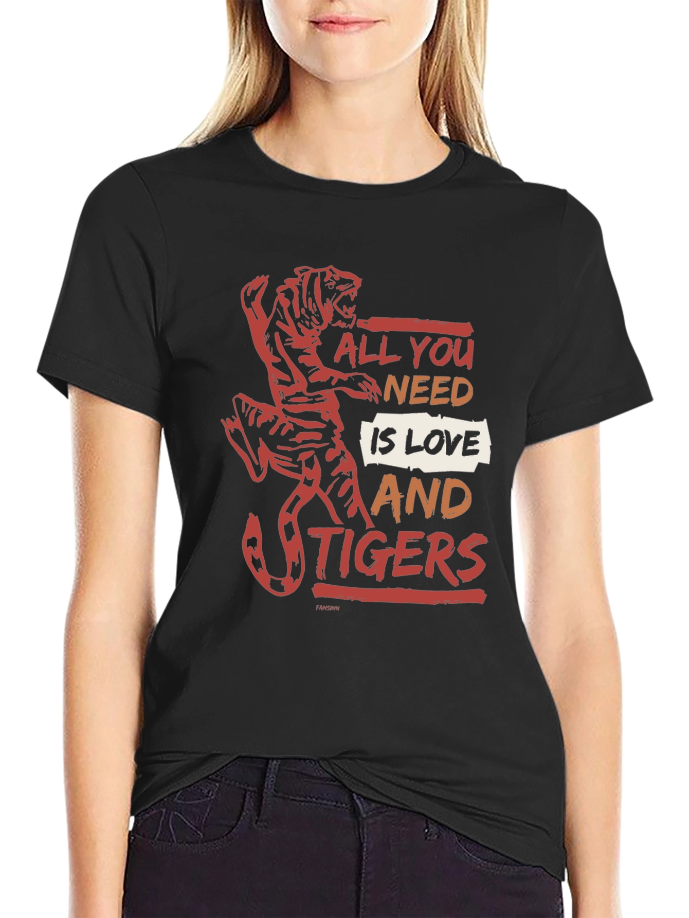 All You Need Is Love and Tigers Graphic Tee