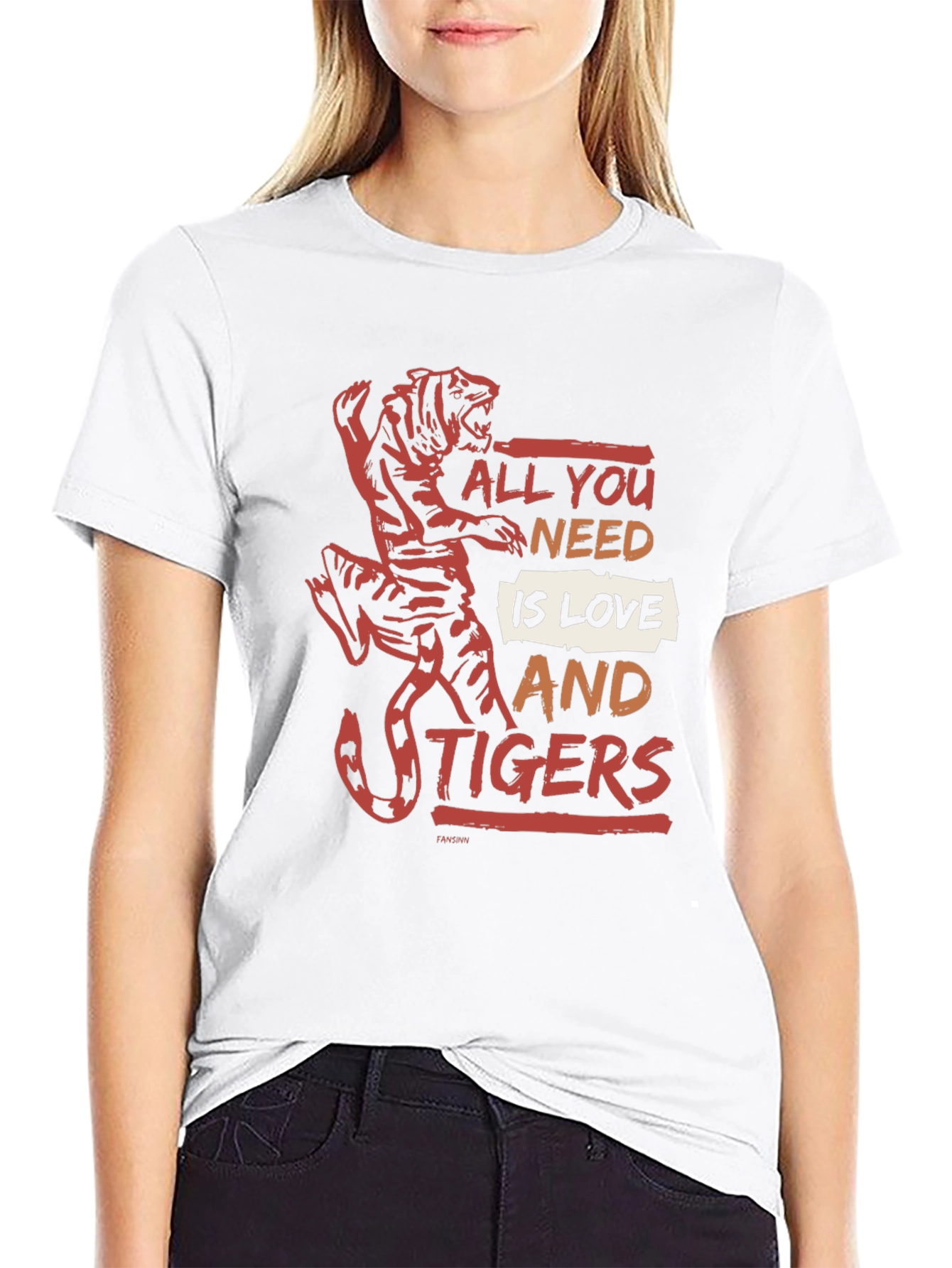 All You Need Is Love and Tigers Graphic Tee