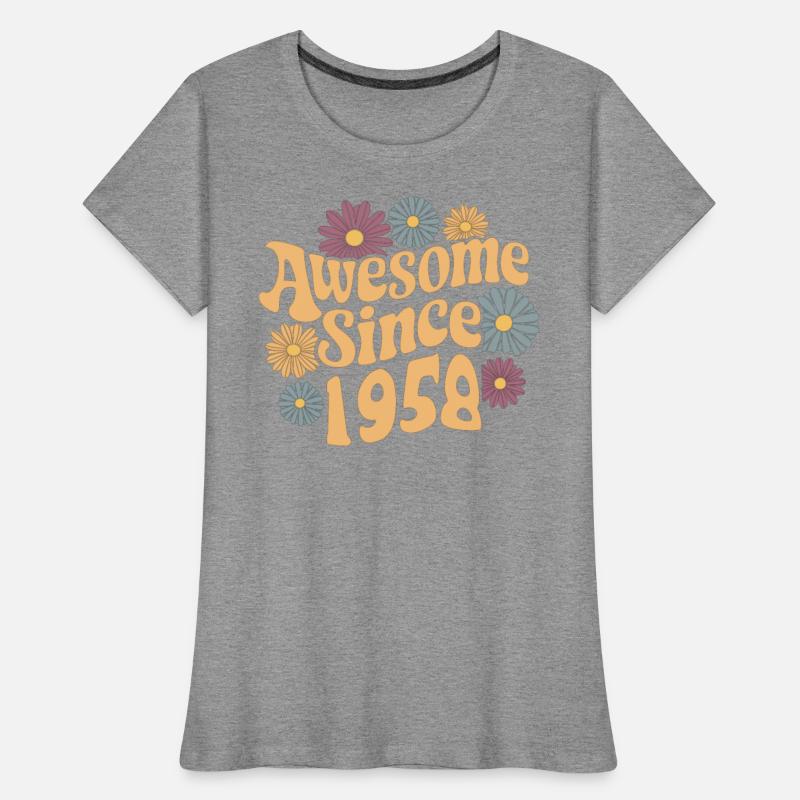 Awesome Since 1958 Retro Floral Birthday