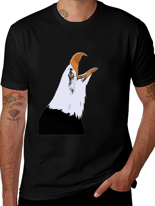 Bald Eagle Graphic Tee - Patriotic Black T-Shirt