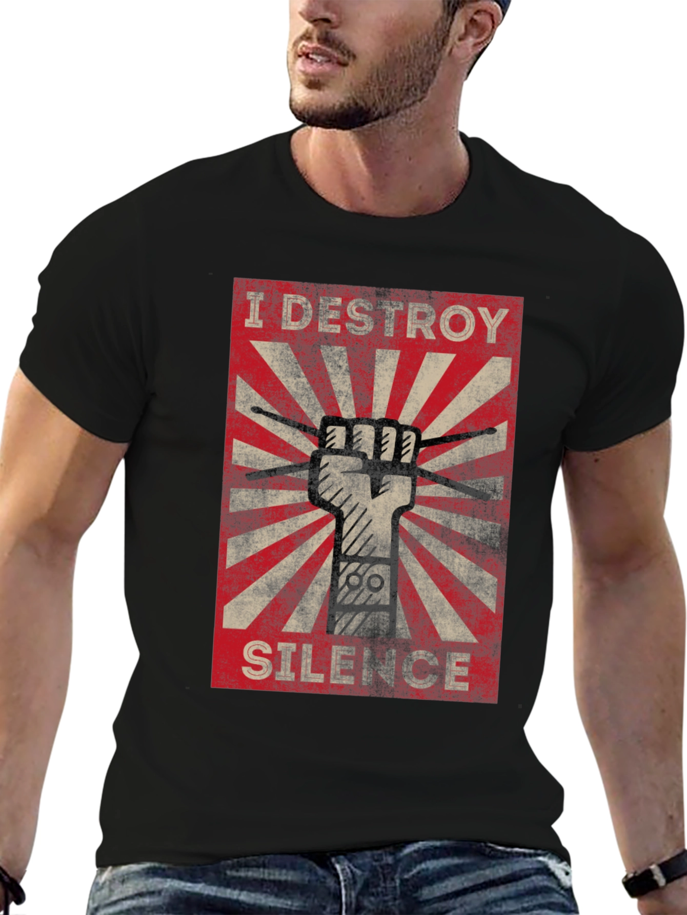 I Destroy Silence T-Shirt - Drummer Tee