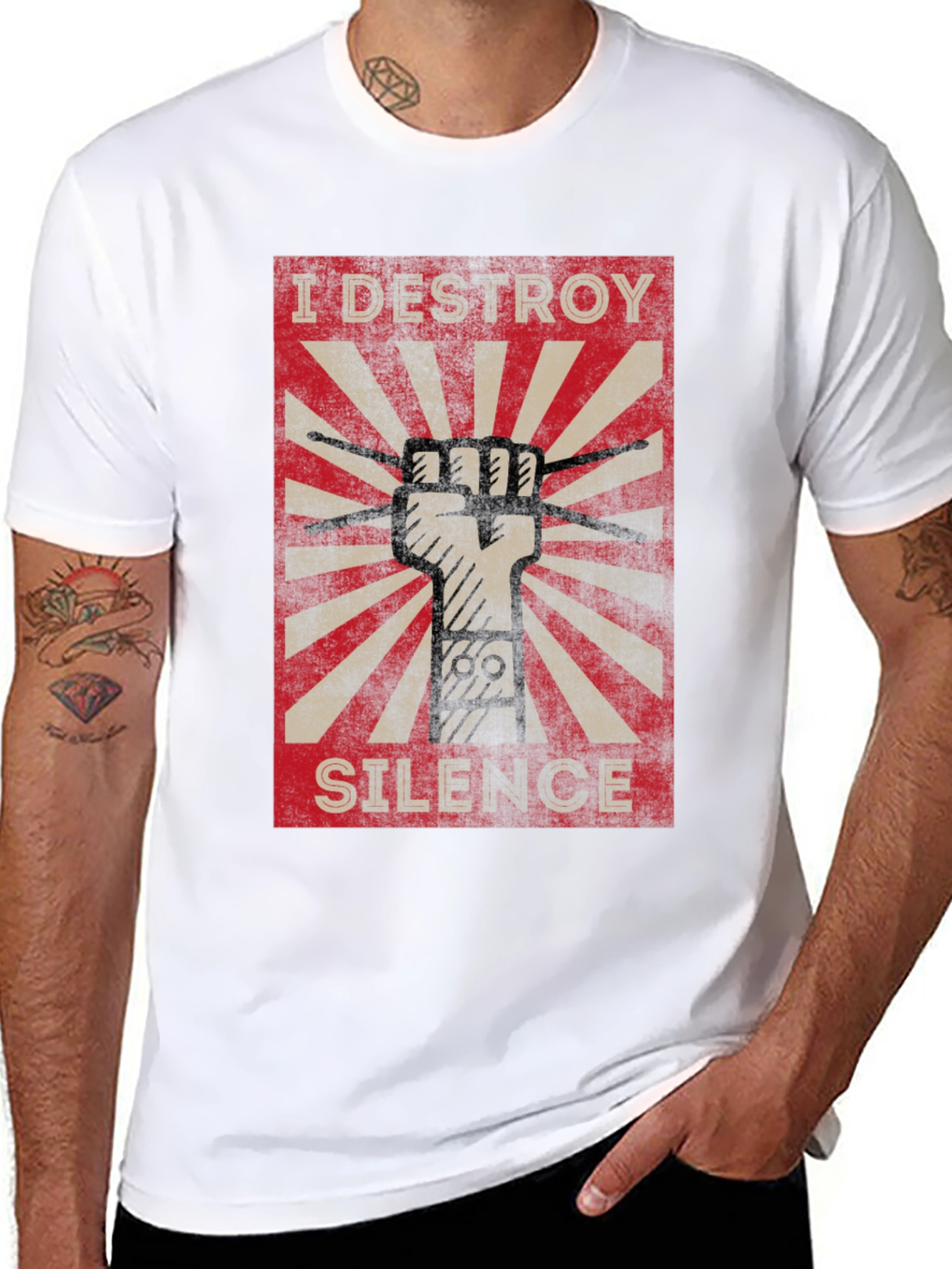 I Destroy Silence T-Shirt - Drummer Tee