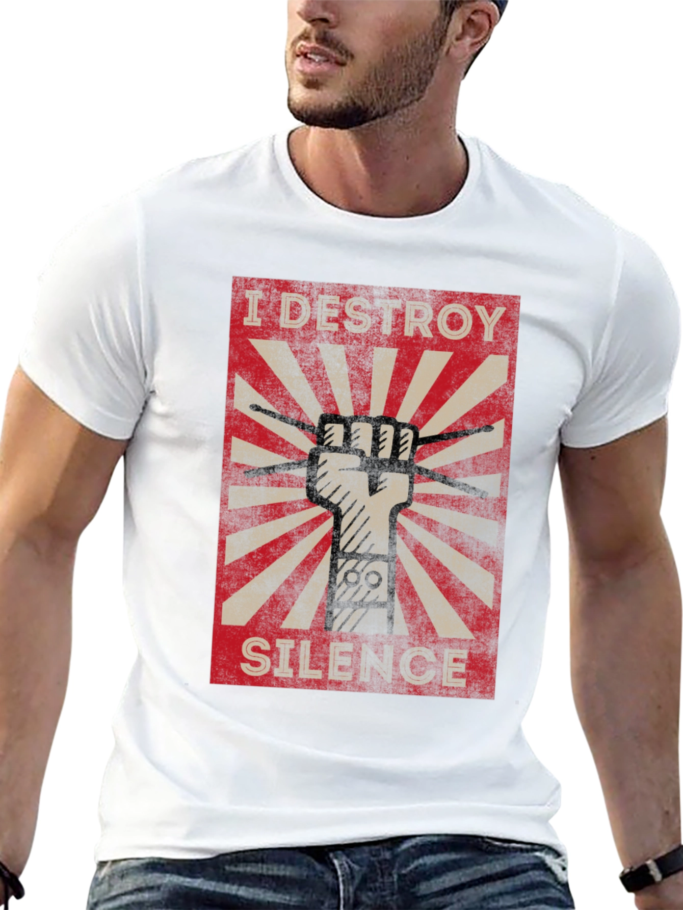 I Destroy Silence T-Shirt - Drummer Tee