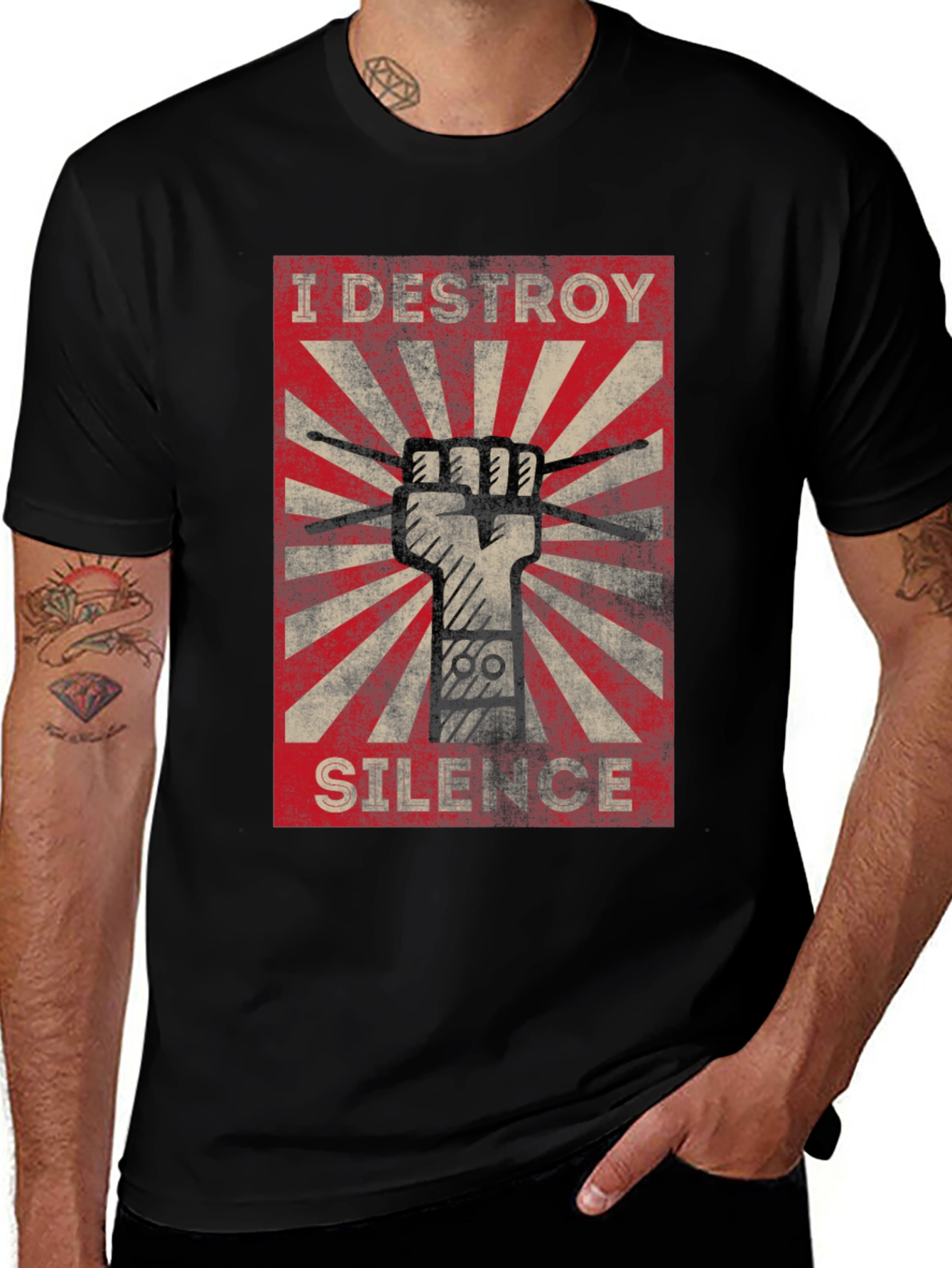 I Destroy Silence T-Shirt - Drummer Tee