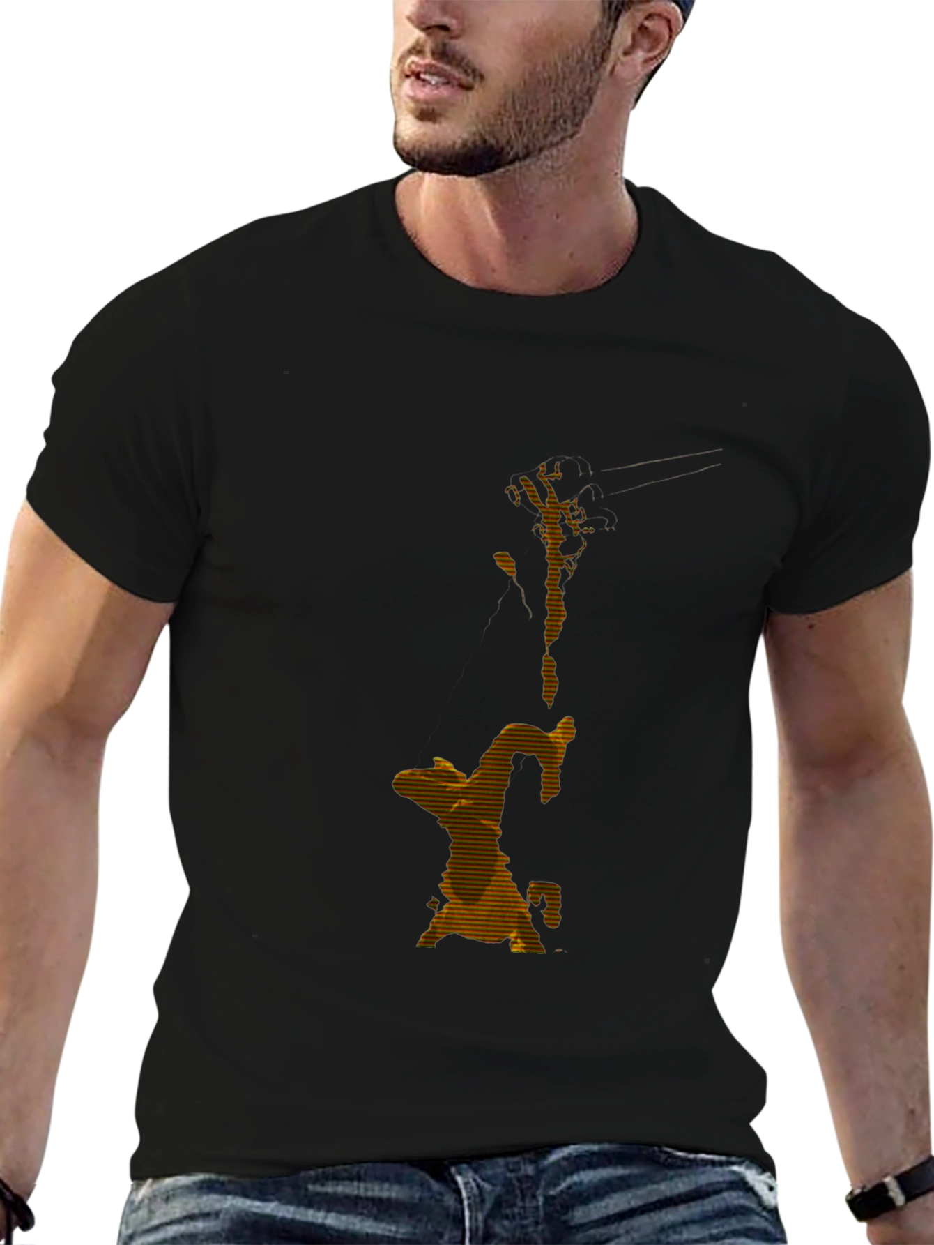 Abstract Art Black T-Shirt