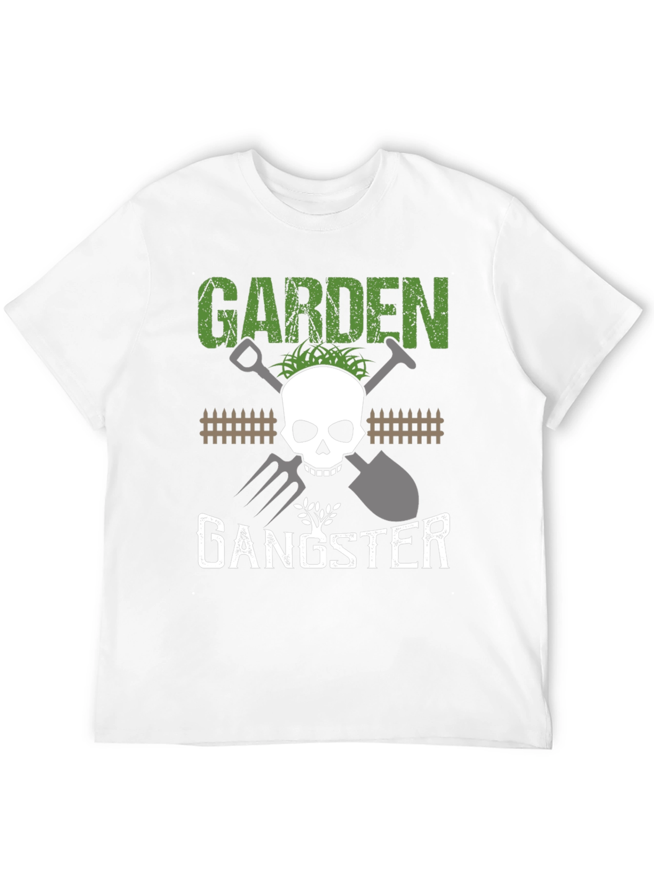 Garden Gangster T-Shirt: Skull & Tools Graphic Tee