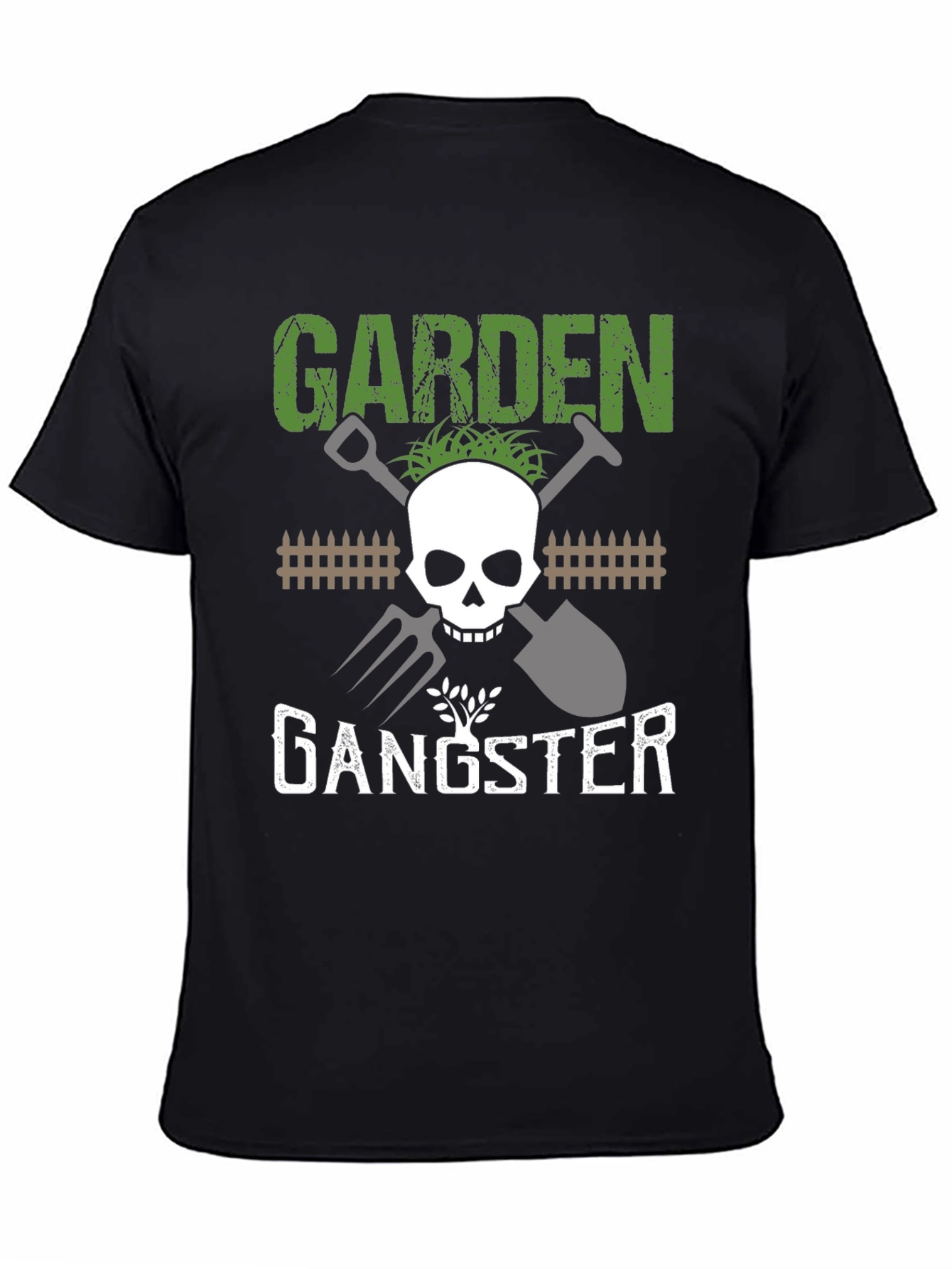 Garden Gangster T-Shirt: Skull & Tools Graphic Tee