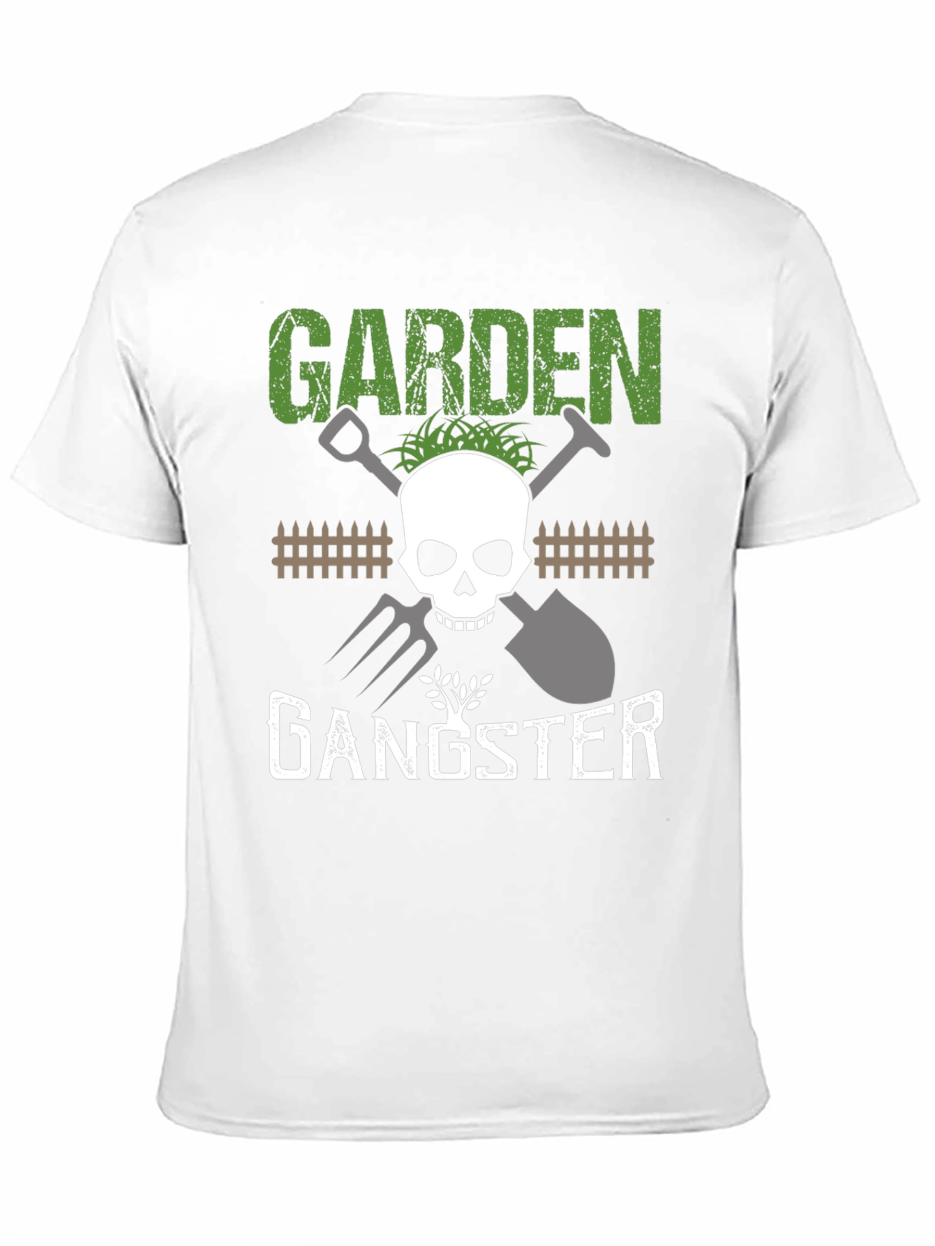 Garden Gangster T-Shirt: Skull & Tools Graphic Tee