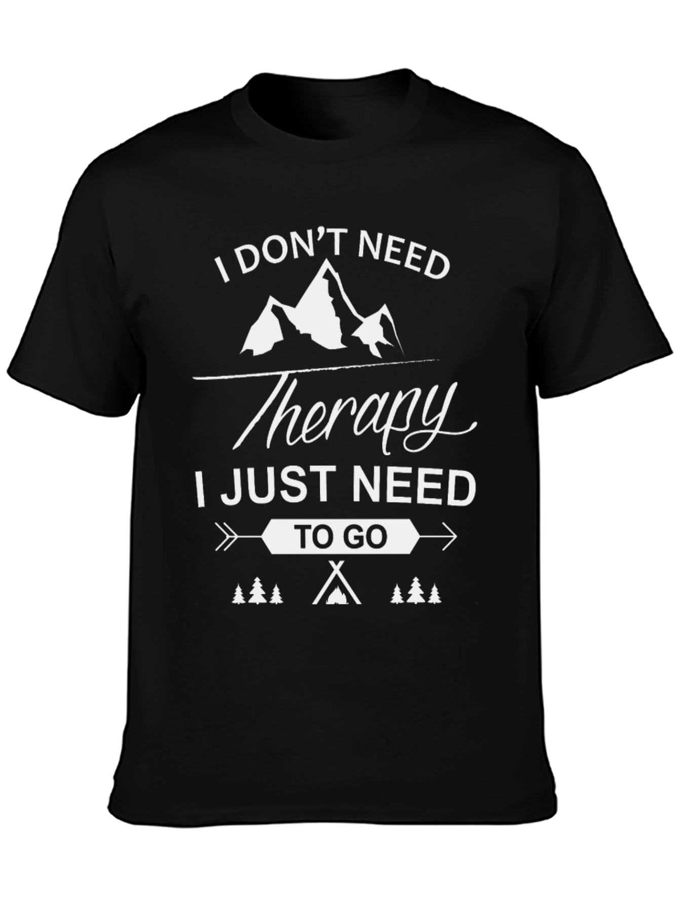 Therapy Camping Graphic Tee - Black