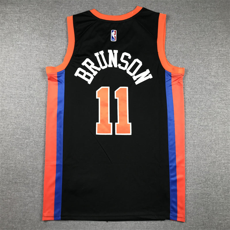 Men's New York Knicks Jalen Brunson #11 Black 2022/23 Swingman Jerseys - City Edition