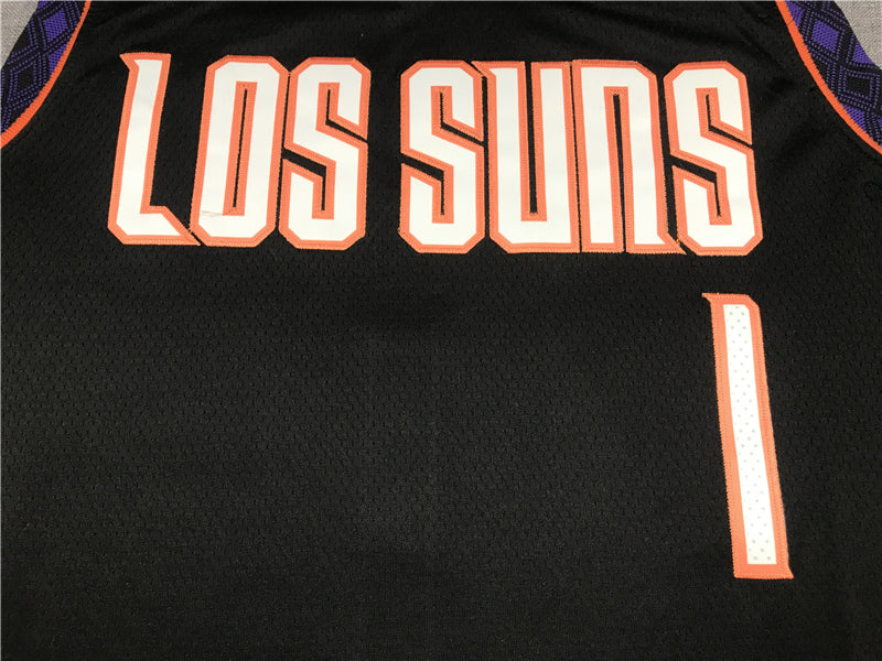 Men's Phoenix Suns Devin Booker #1 Black Replica Jerseys - City Edition