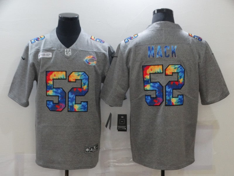 Men's Chicago Bears Khalil Mack #52 Gray Team Game Jerseys