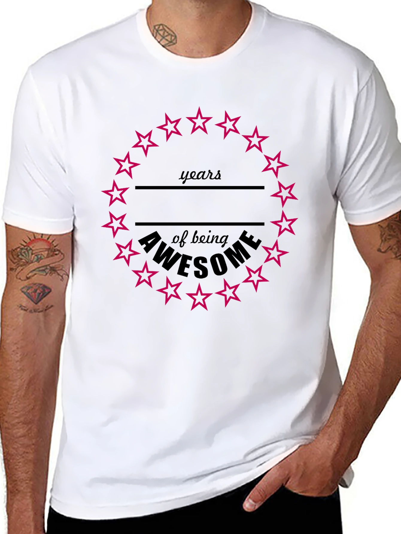Awesome Years Birthday Star T-Shirt