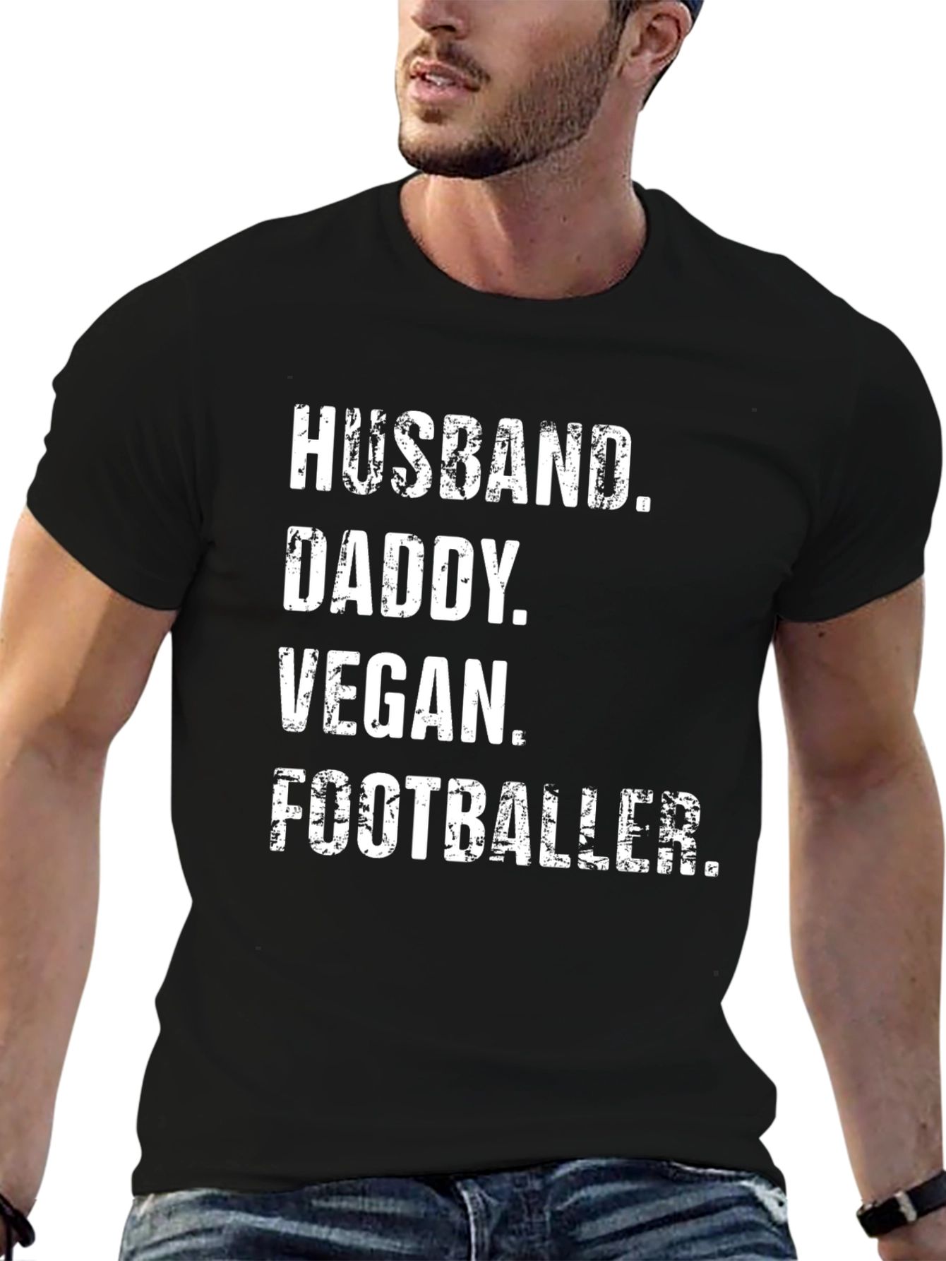 Husband Daddy Vegan Footballer T-Shirt