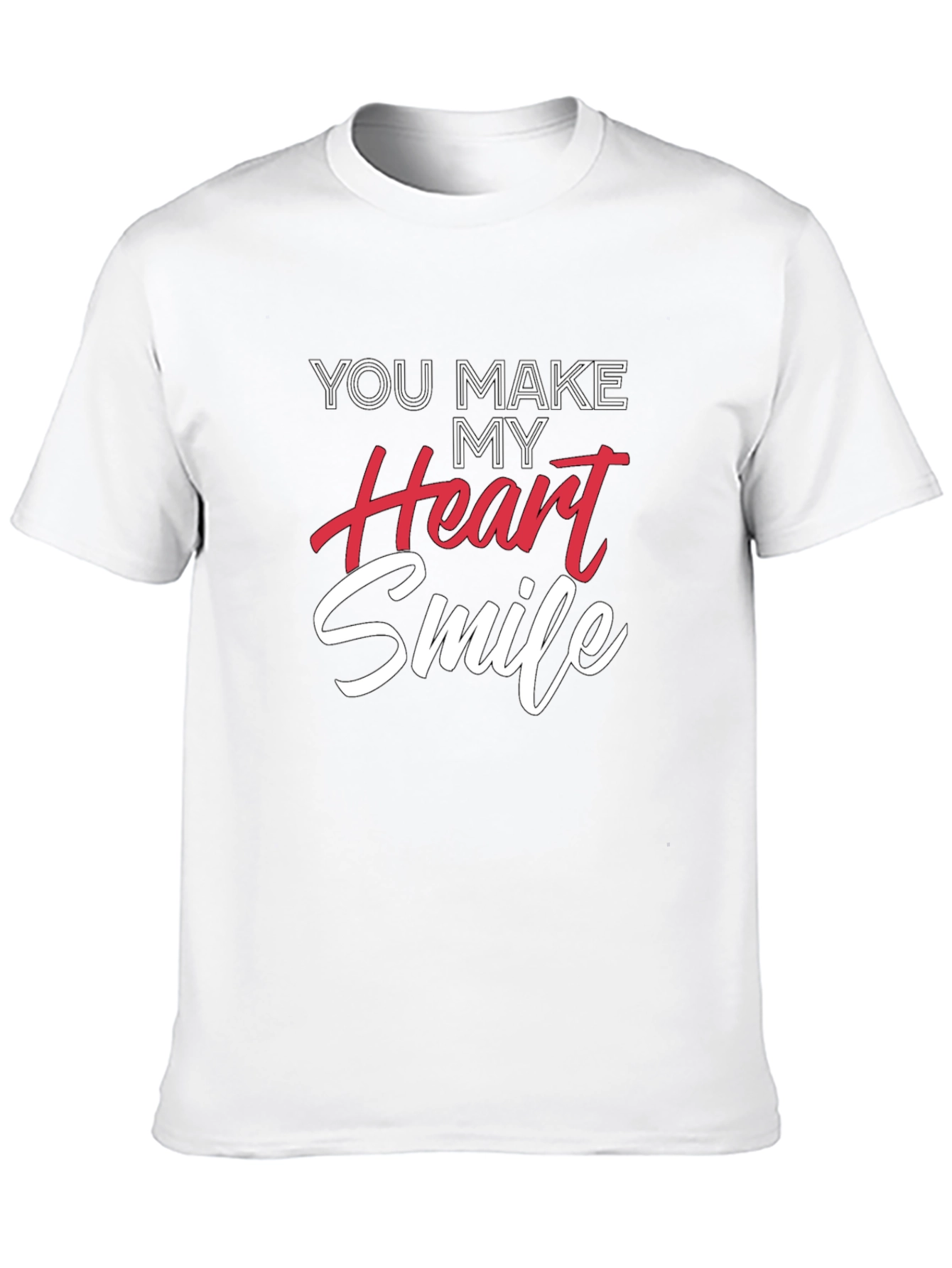You Make My Heart Smile Graphic Tee - Black