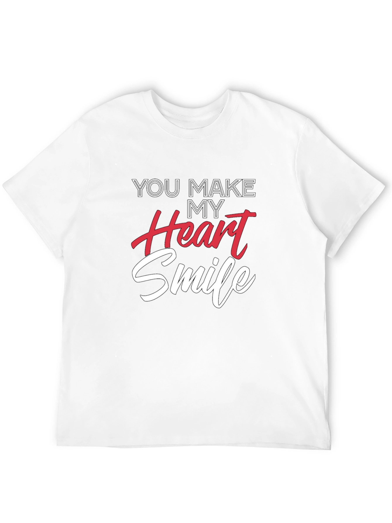 You Make My Heart Smile Graphic Tee - Black