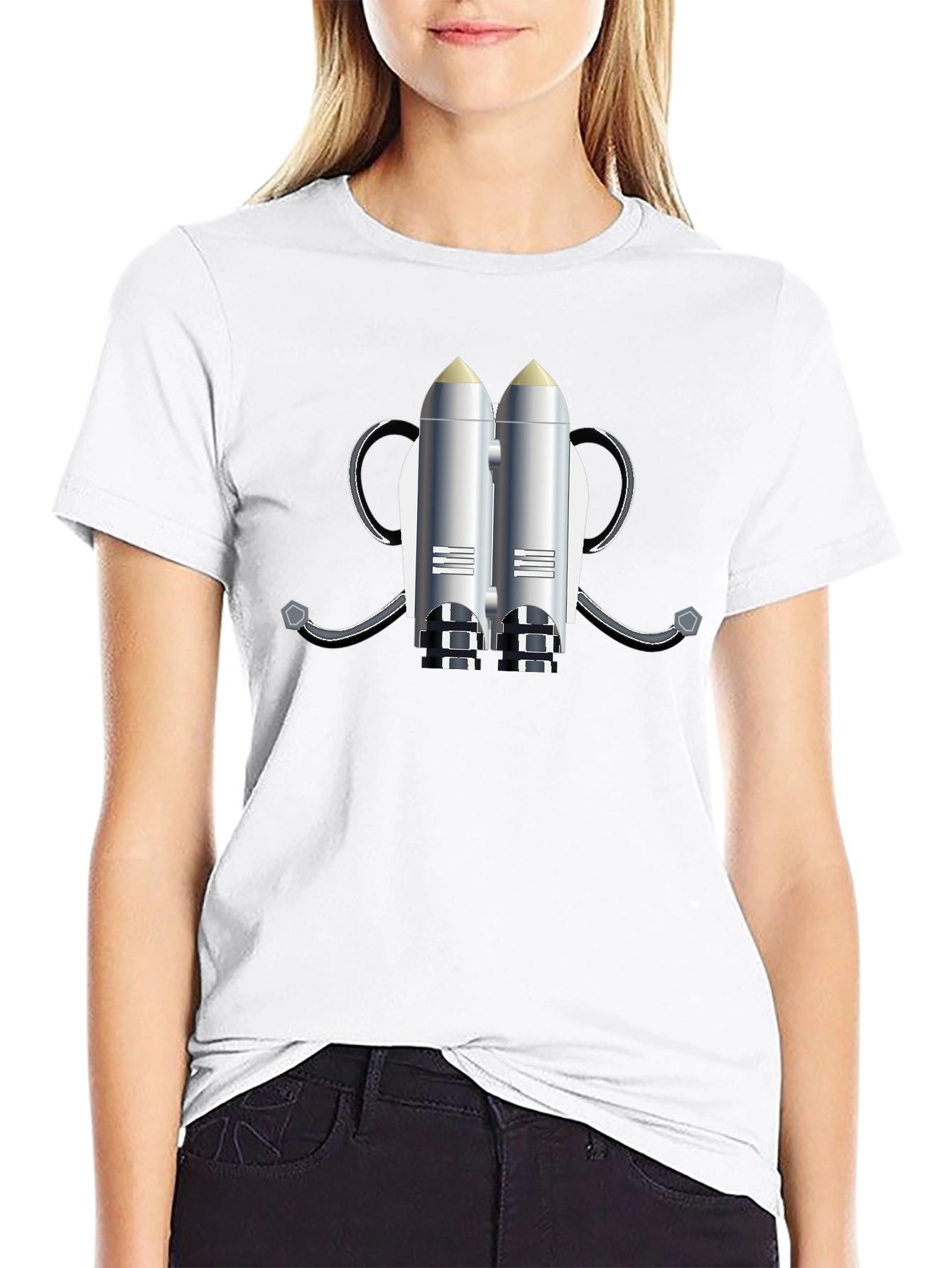 Jet Pack Graphic T-Shirt - Black