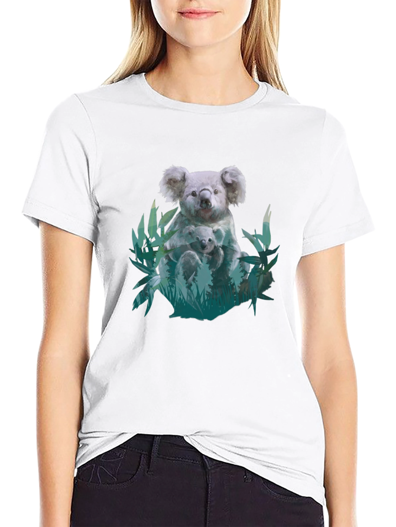 Koala and Baby Graphic Print Tee