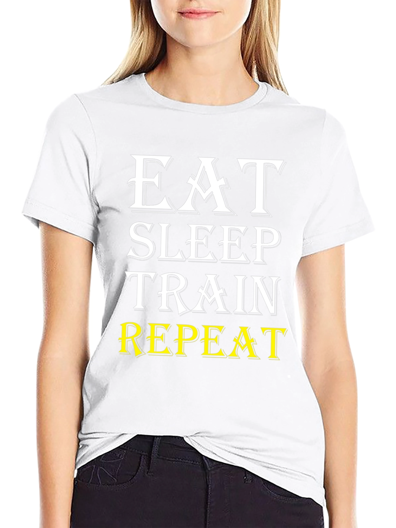 Eat Sleep Train Repeat Fitness T-Shirt