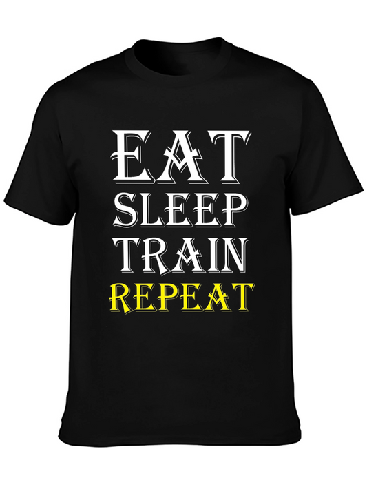 Eat Sleep Train Repeat Fitness T-Shirt