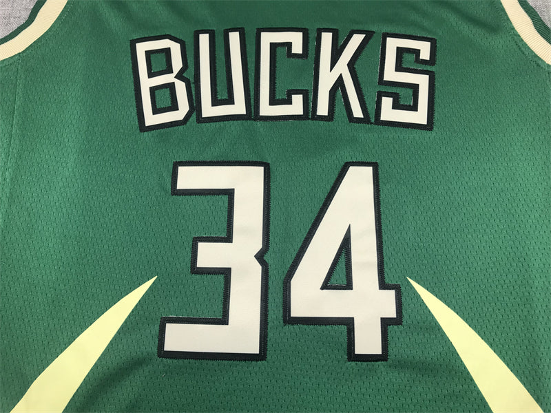 Men's Milwaukee Bucks Giannis Antetokounmpo #34 Green Swingman Jerseys