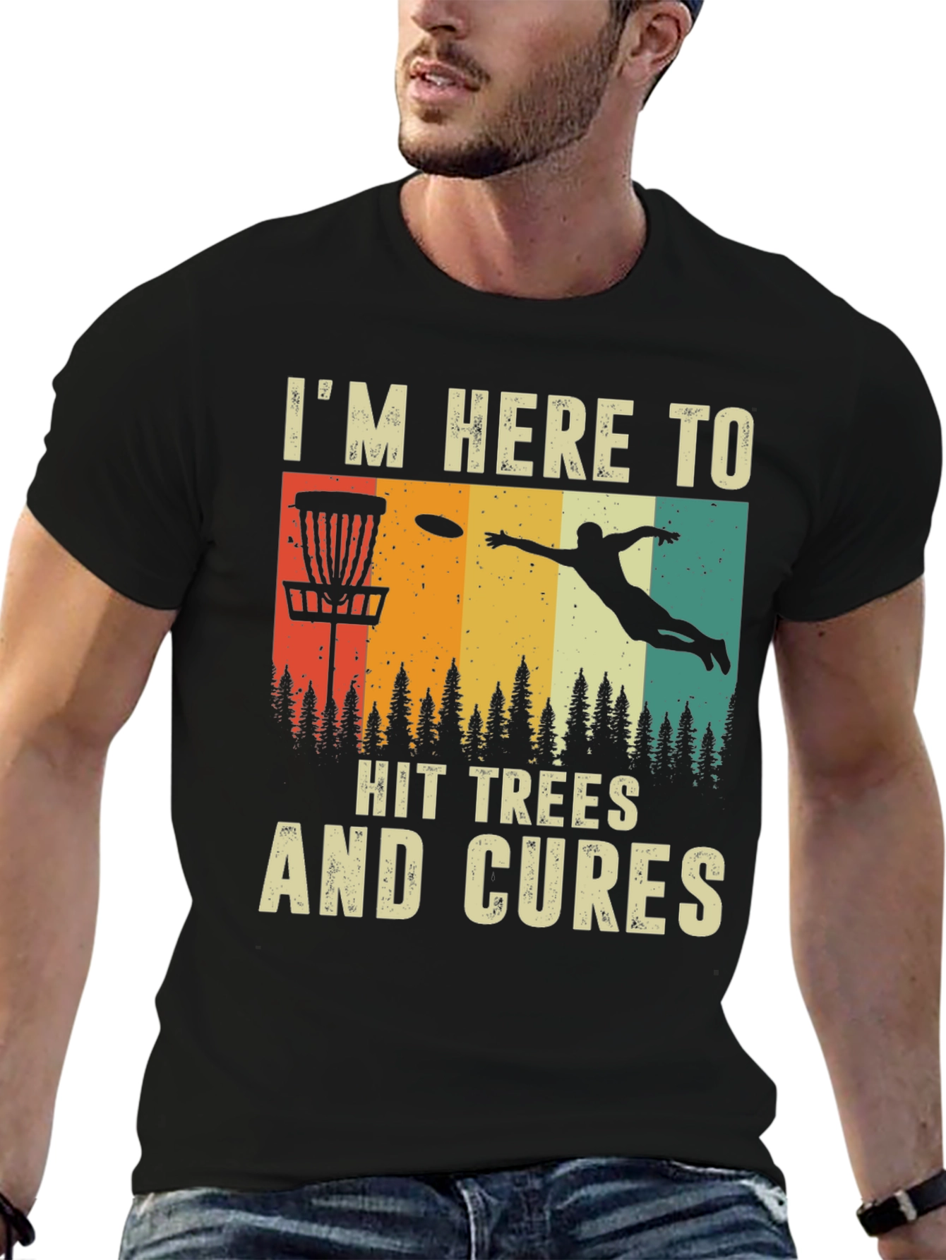 Disc Golf T-Shirt: Hit Trees and Cures