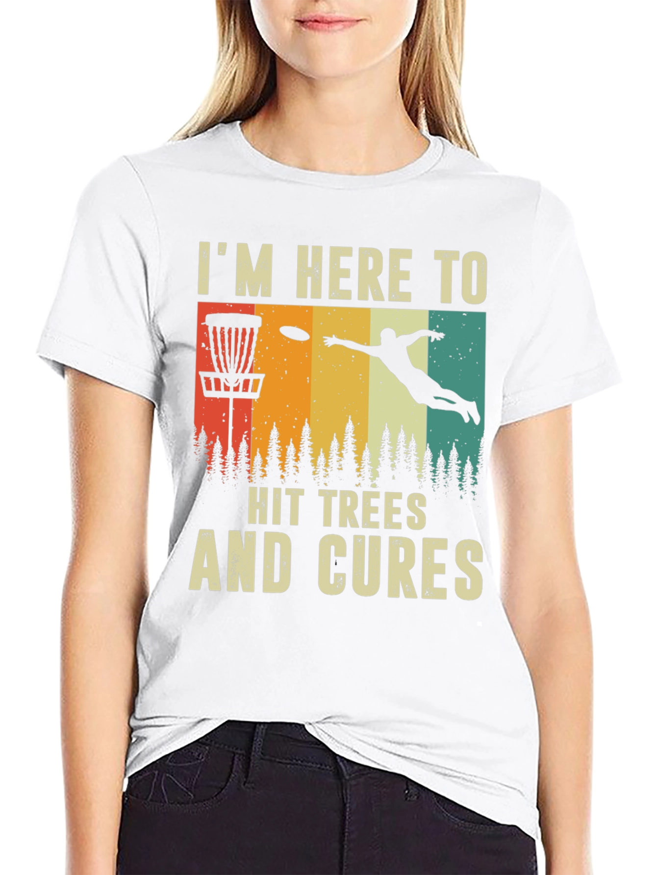 Disc Golf T-Shirt: Hit Trees and Cures