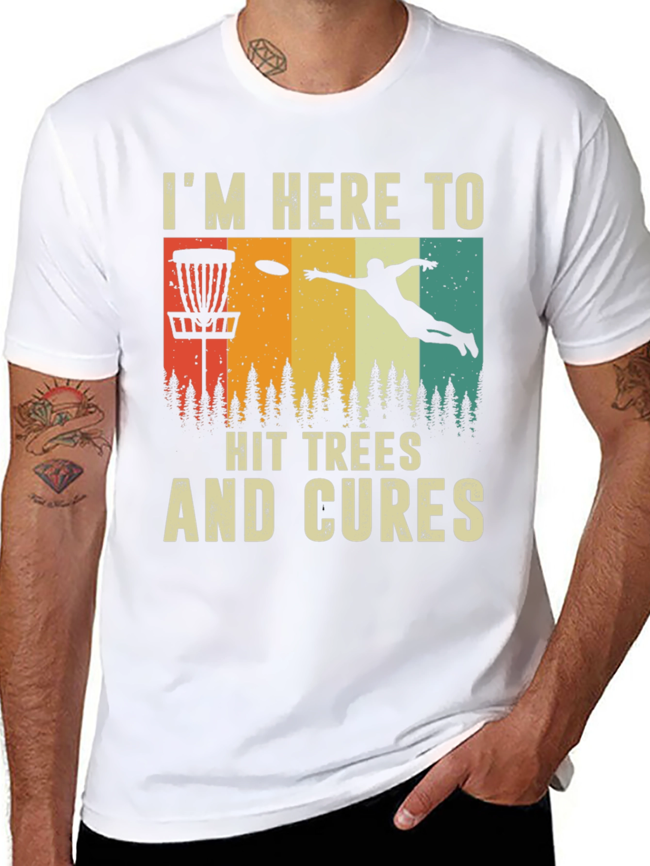 Disc Golf T-Shirt: Hit Trees and Cures