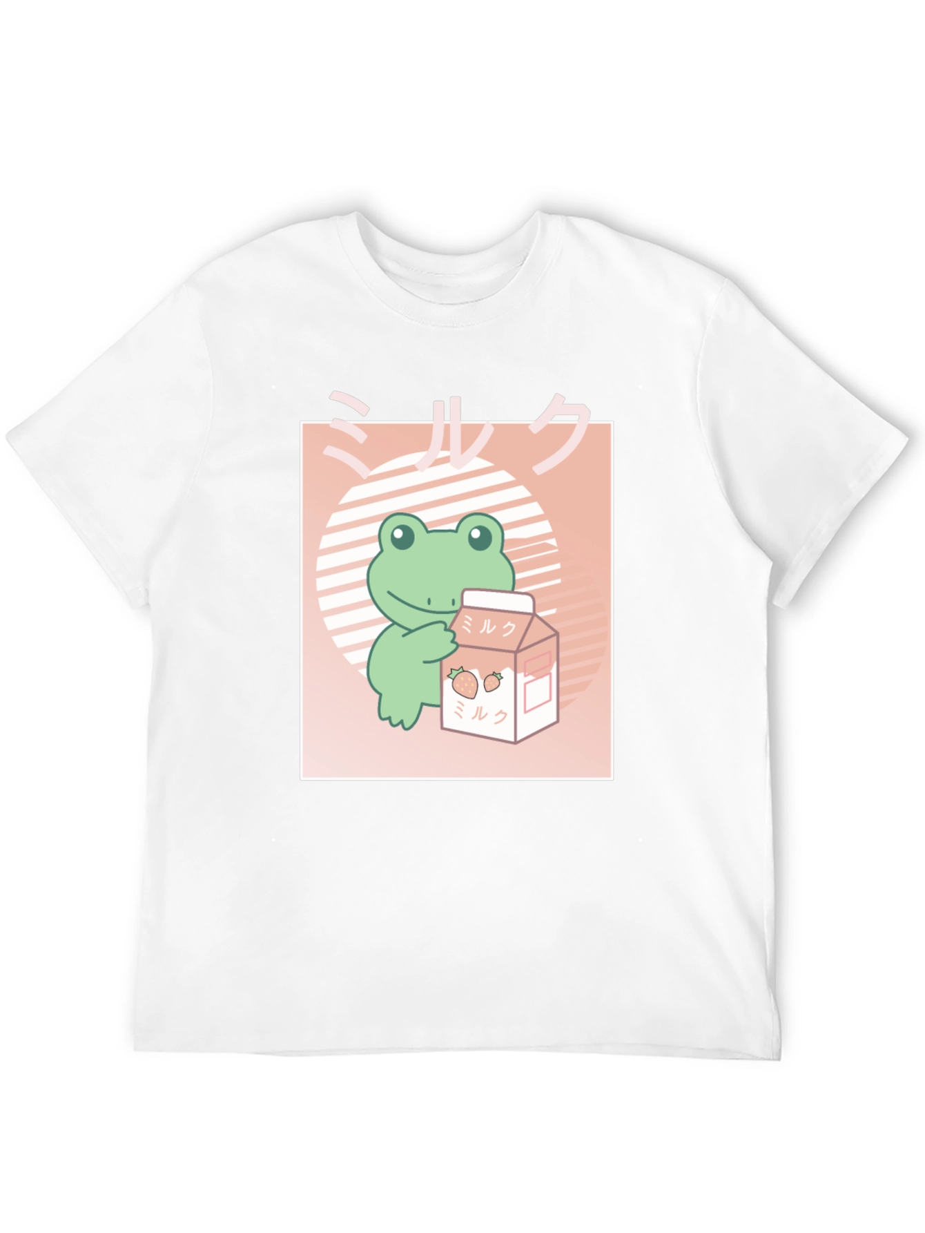 Kawaii Frog Strawberry Milk T-Shirt