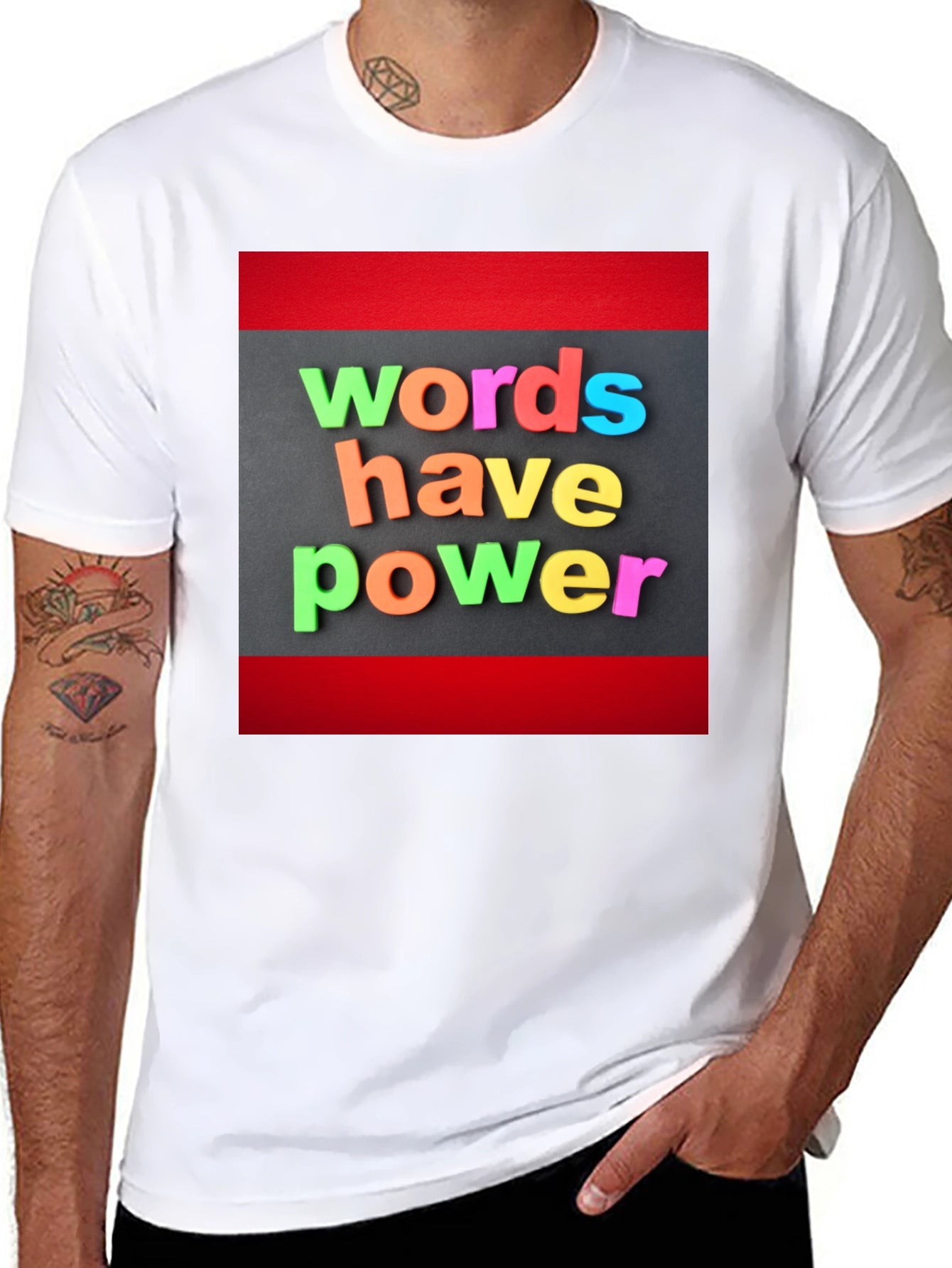 Words Have Power T-Shirt - Motivational Black Tee