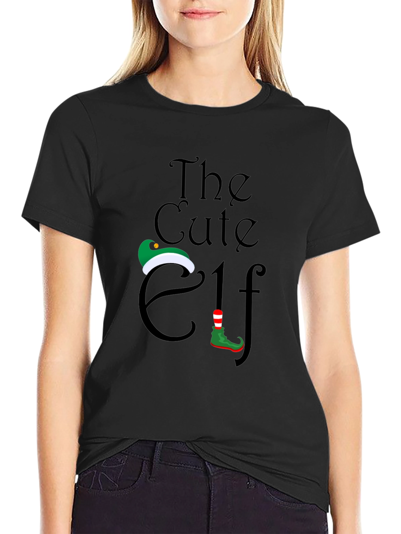 Cute Elf T-Shirt - Holiday Festive Apparel