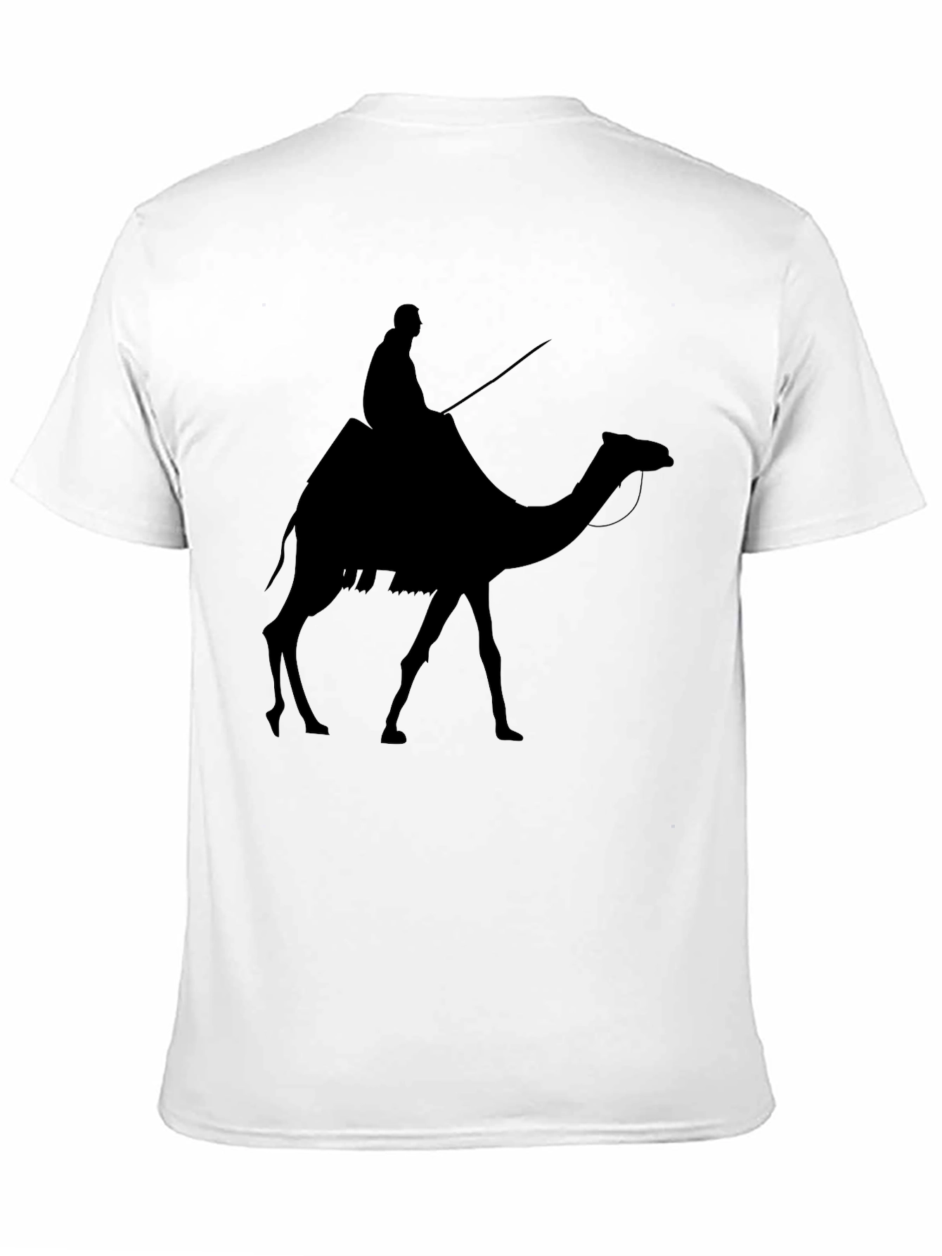 Camel Rider Black T-Shirt Novelty Desert Traveler Tee