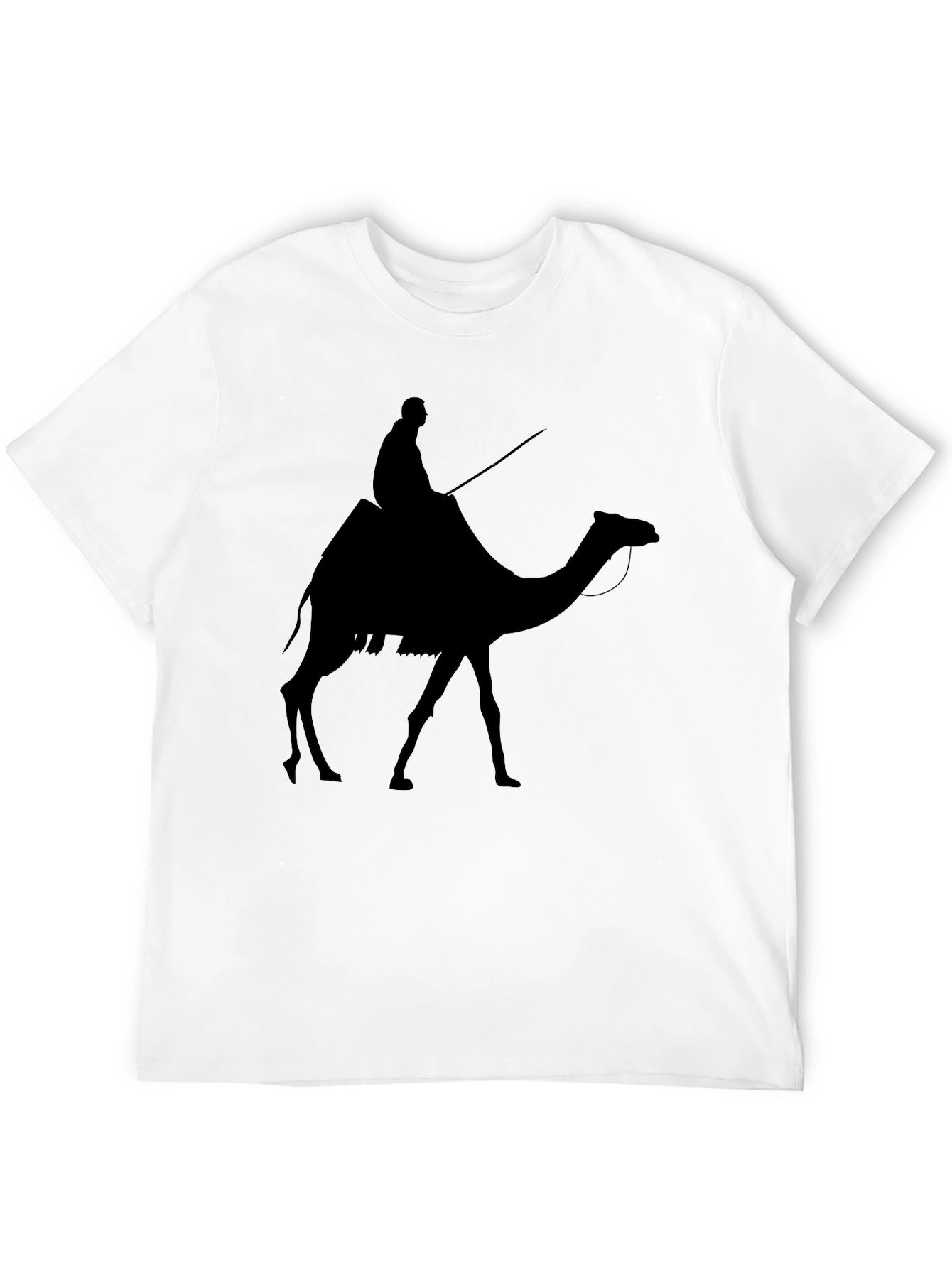 Camel Rider Black T-Shirt Novelty Desert Traveler Tee