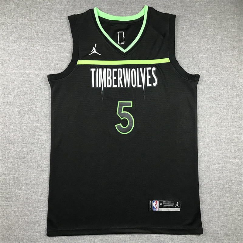 Men's Minnesota Timberwolves Anthony Edwards #5 Black 2022/23 Swingman Jerseys - Statement Edition