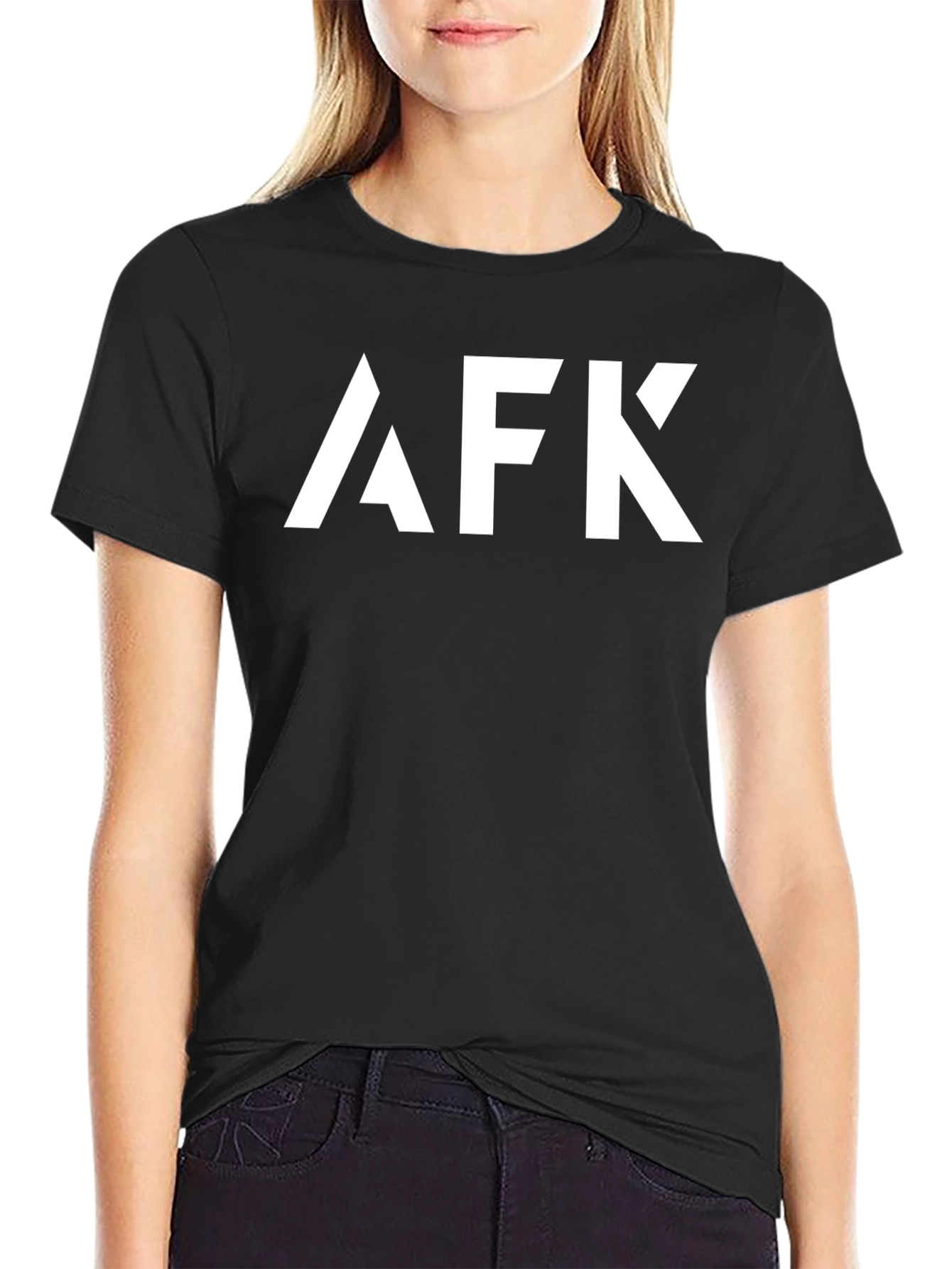 AFK Graphic Tee - Trendy Black Cotton T-Shirt