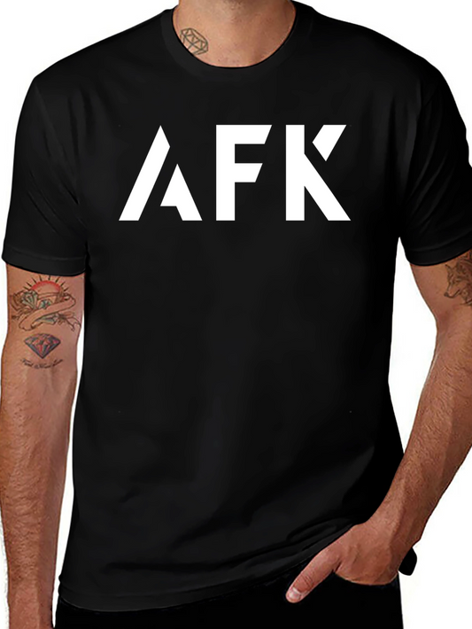 AFK Graphic Tee - Trendy Black Cotton T-Shirt