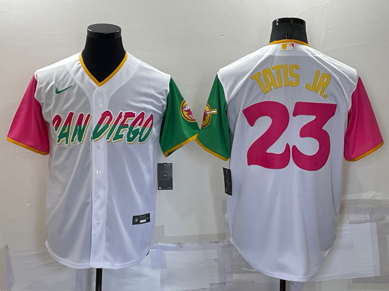 Men's San Diego Padres Fernando Tatis Jr. #23 White Player Stitched Jerseys