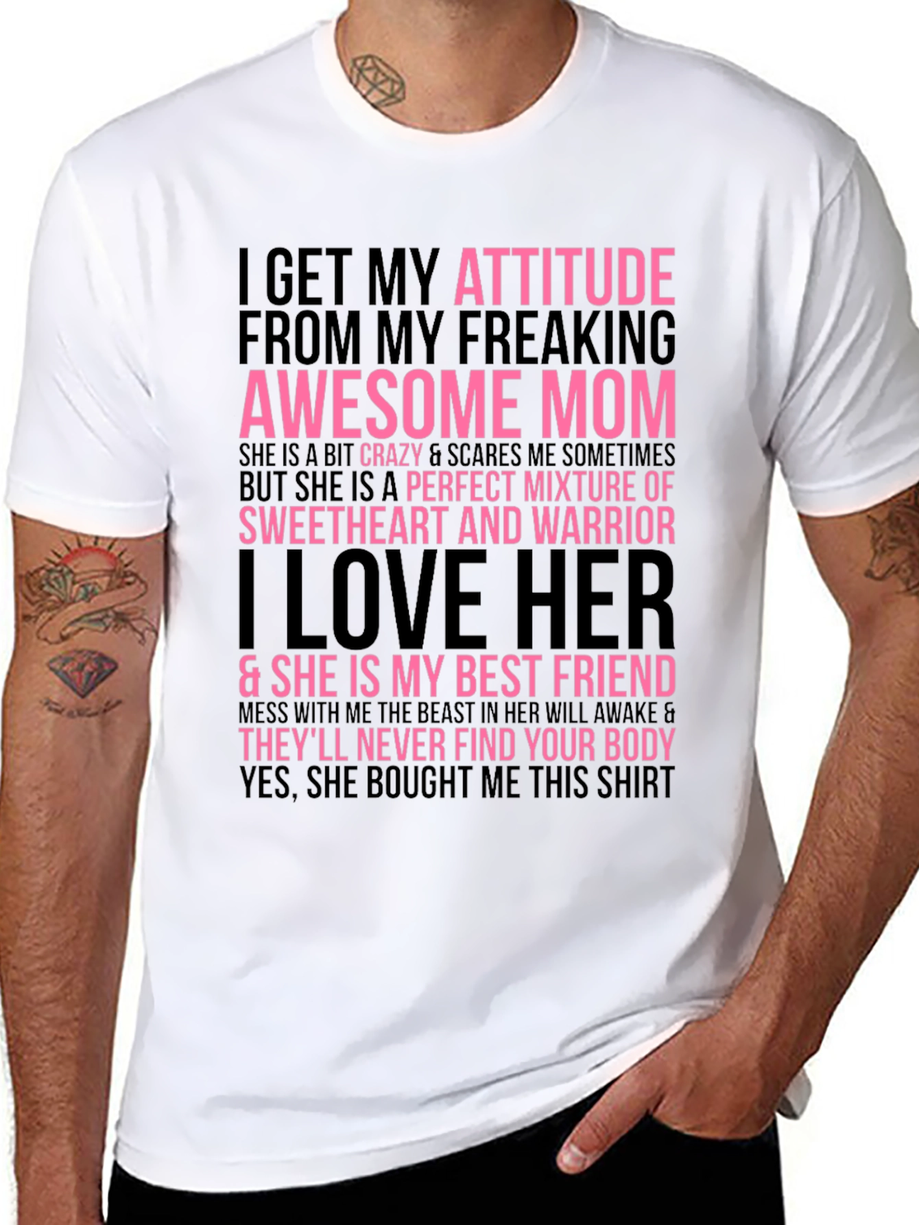 Awesome Mom Graphic Tee - Funny Slogan T-Shirt