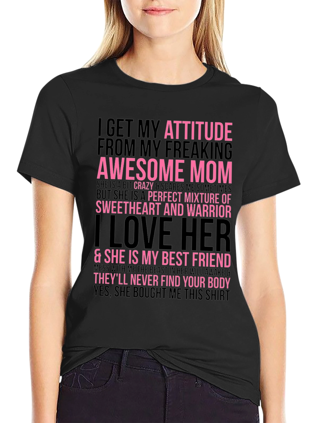 Awesome Mom Graphic Tee - Funny Slogan T-Shirt