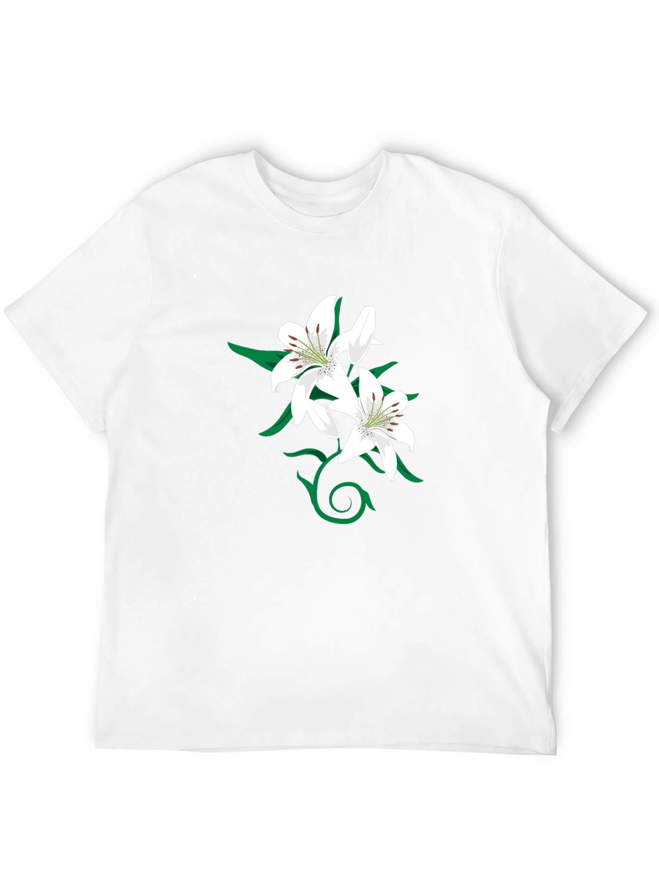 Lily Graphic Black T-Shirt for Men