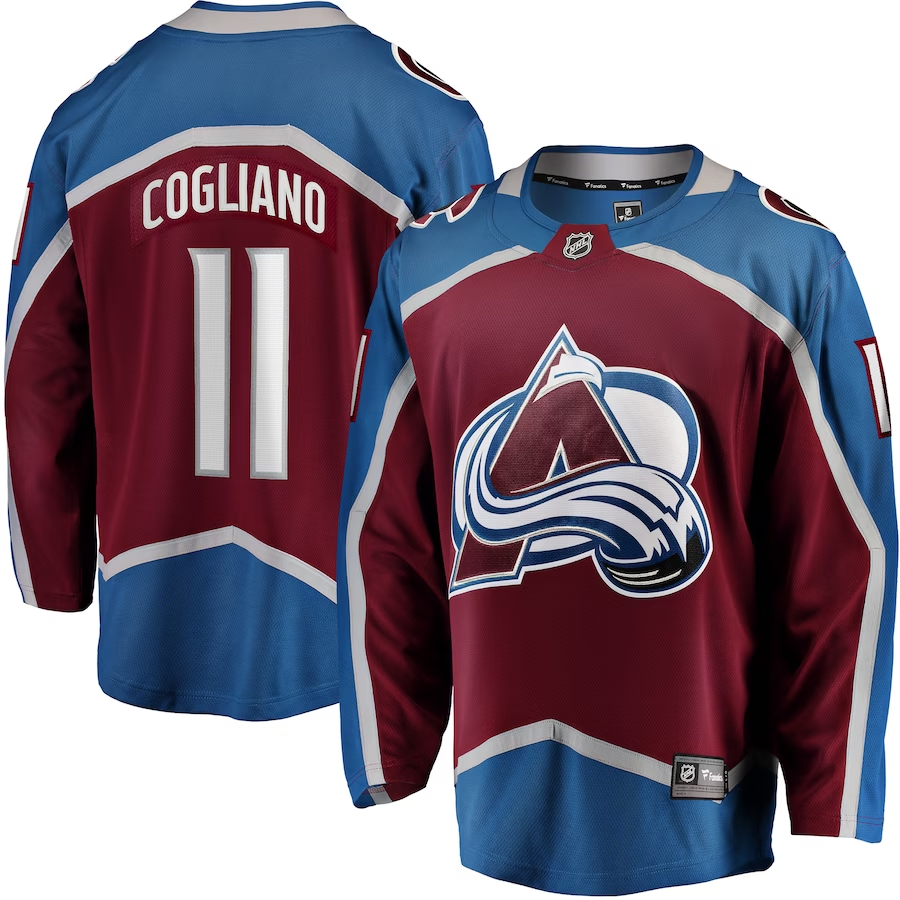 Men's Colorado Avalanche Andrew Cogliano #11 Burgundy Home Breakaway Jerseys