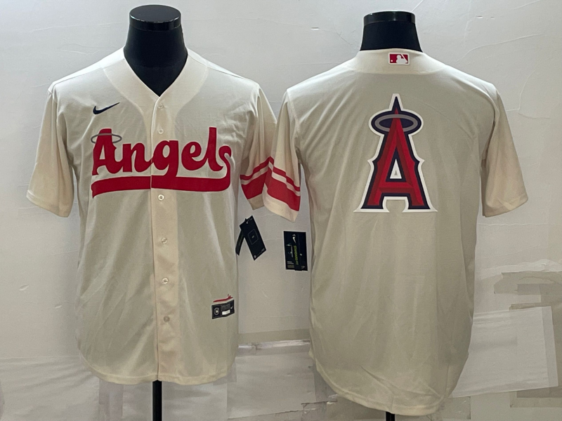 Men's Los Angeles Angels Cream 2022 City Connect Replica Team Jerseys