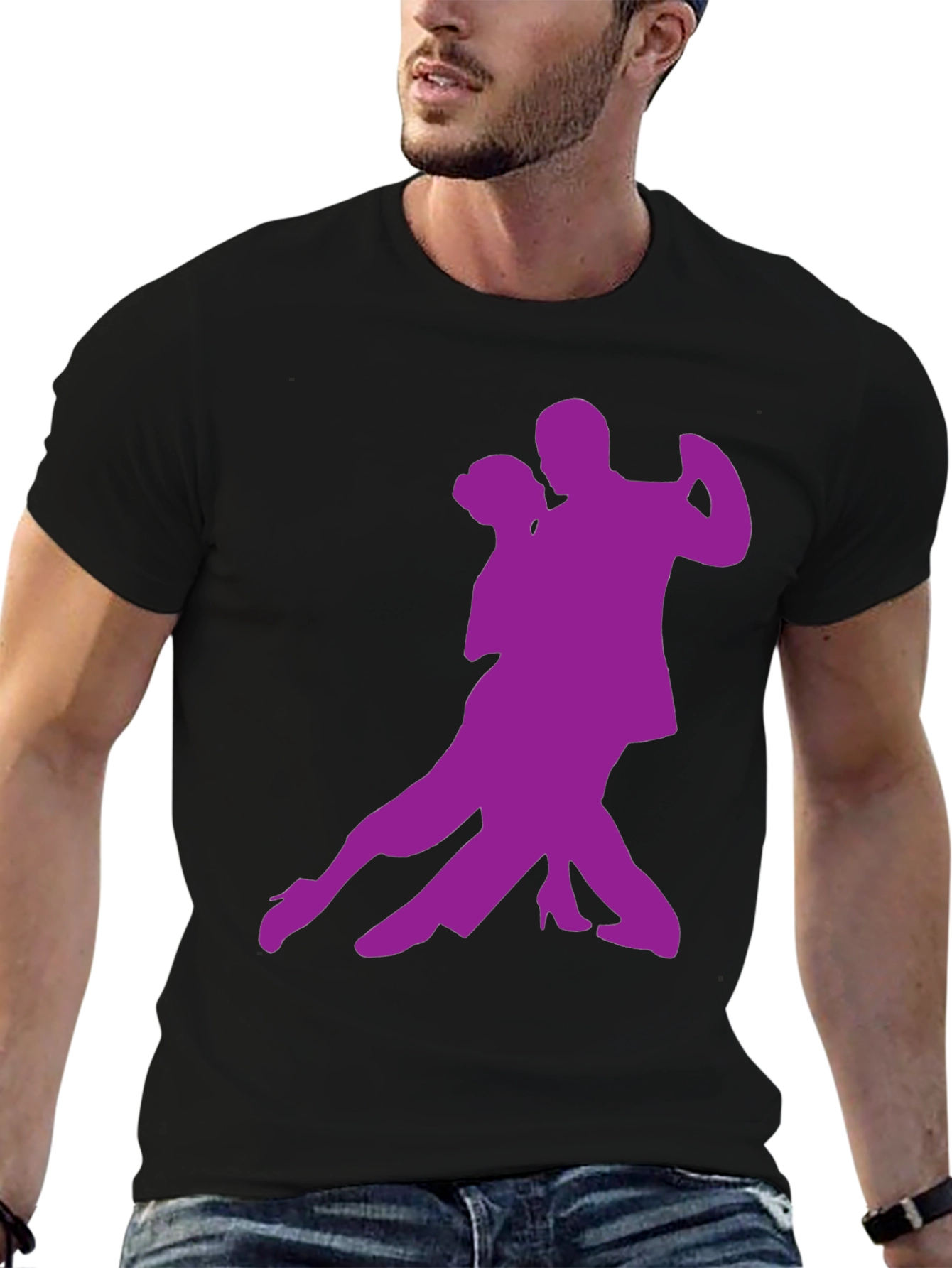 Tango Dance Graphic Tee - Stylish Silhouette T-Shirt
