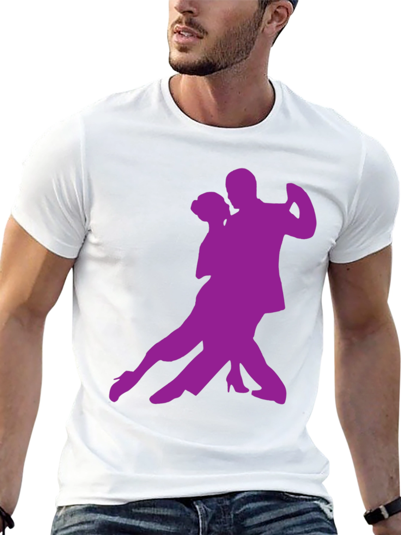 Tango Dance Graphic Tee - Stylish Silhouette T-Shirt