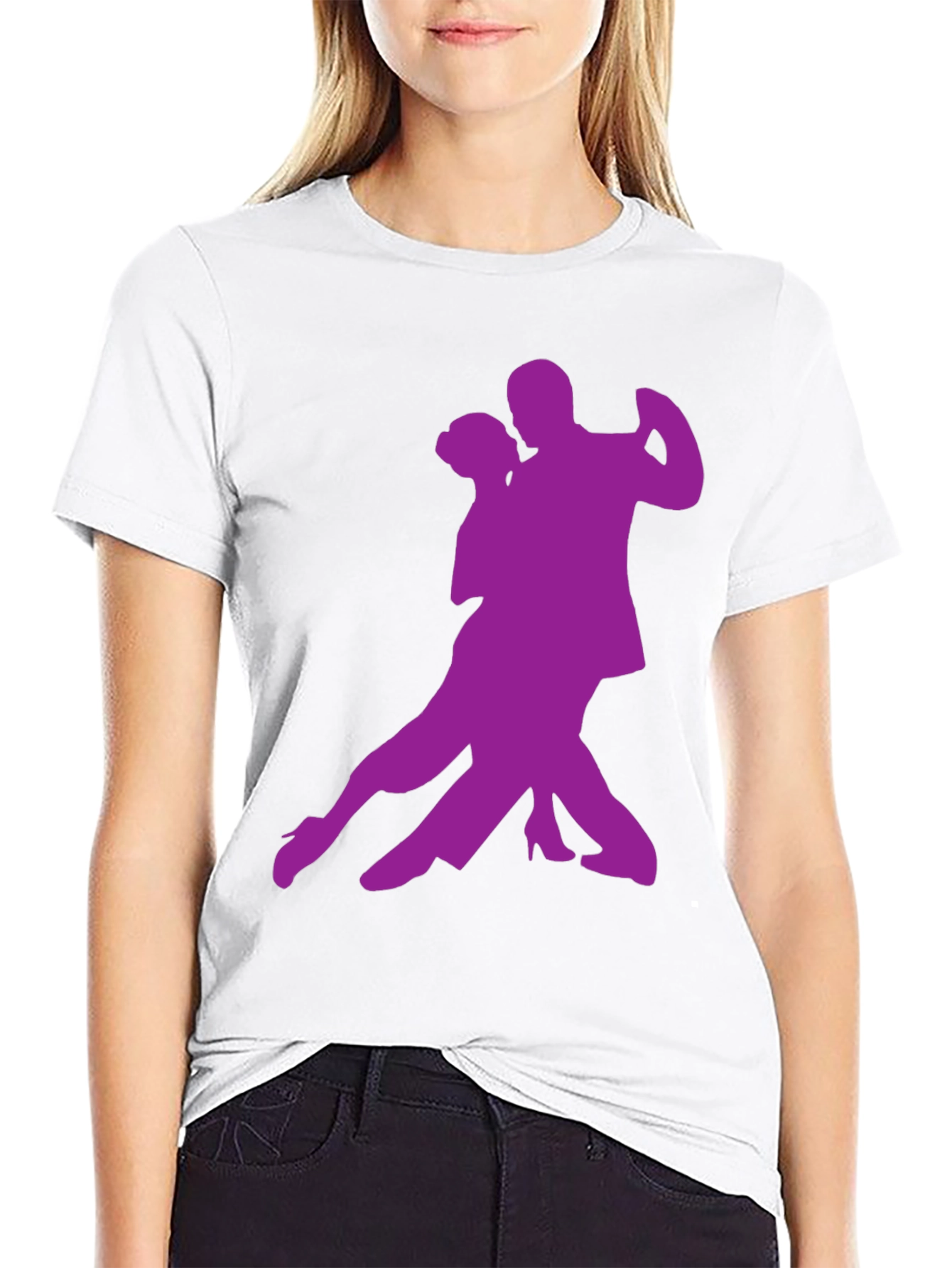 Tango Dance Graphic Tee - Stylish Silhouette T-Shirt