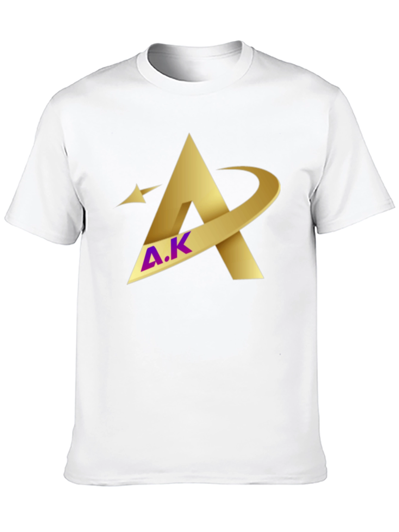 Modern Golden A.K Graphic Black T-Shirt