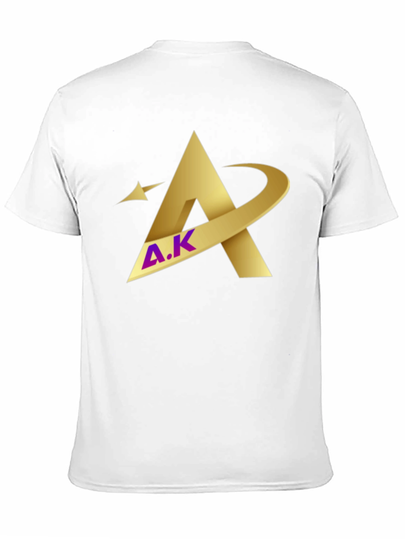 Modern Golden A.K Graphic Black T-Shirt