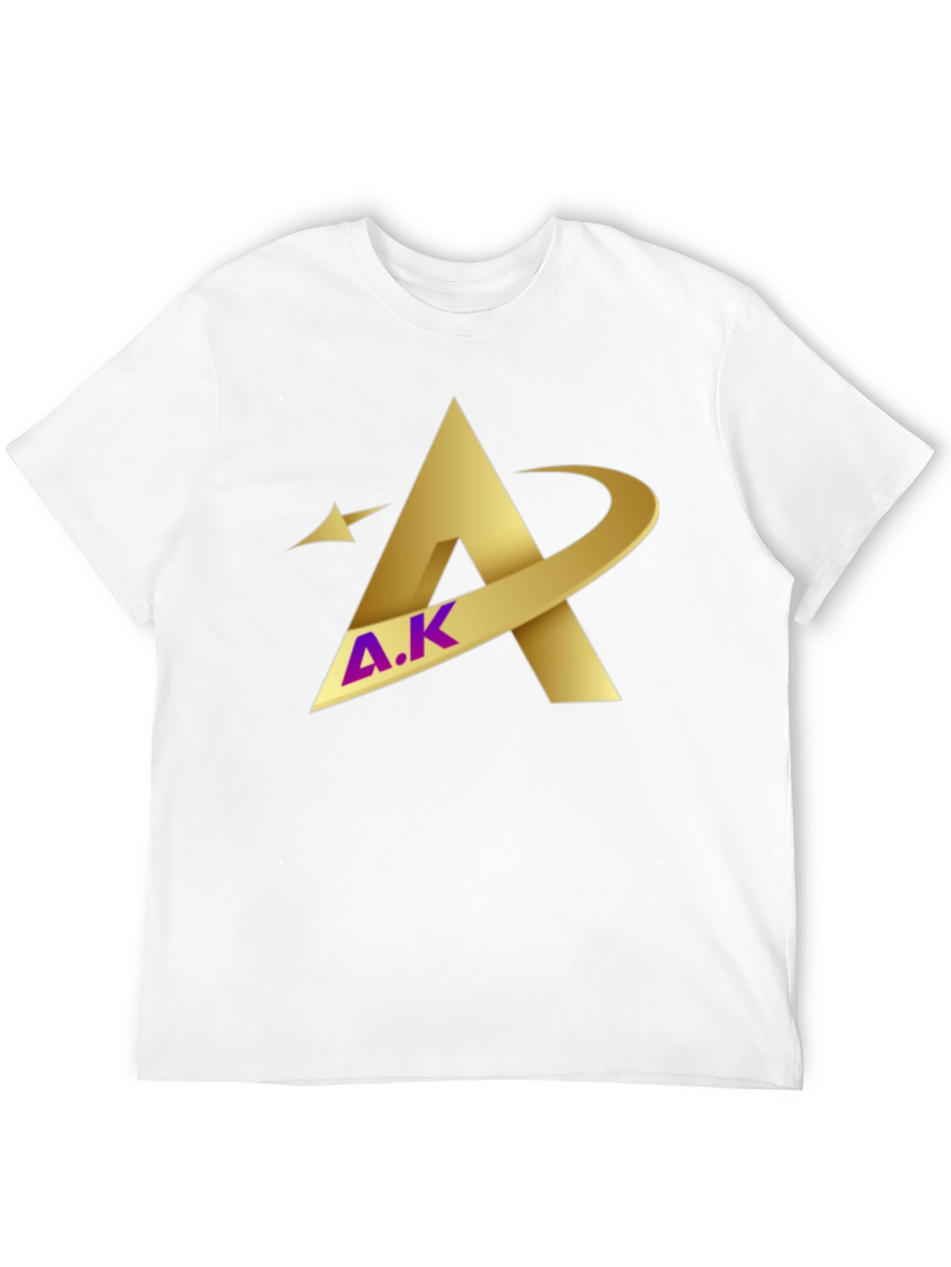 Modern Golden A.K Graphic Black T-Shirt