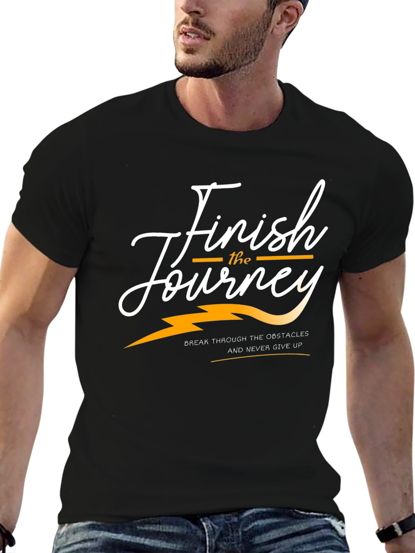 Finish the Journey Graphic Tee - Black